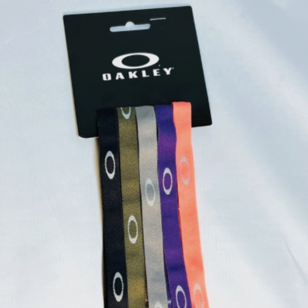 Oakley 5 Pack Head Band Sweat Gym Jogging Running Black Pink Purple Gray Green